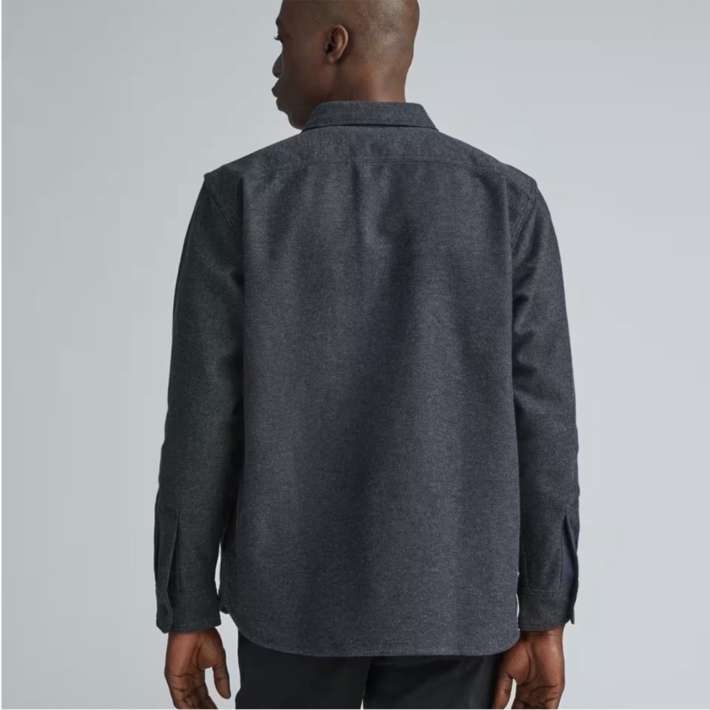 Everlane Men’s Charcoal Grey The Heavyweight Overshirt Flannel Uniform - Picture 2 of 9